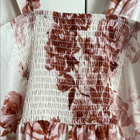 BAILEY BLUE NWOT White Blush Floral Corset Ruffle Cotton Mini Dress, Size XL - Picture 9 of 12